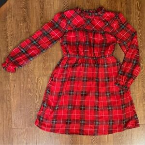 Girl’s Red Plaid Dress by Wonder Nation - Size S (6-6X) - Long Sleeve
